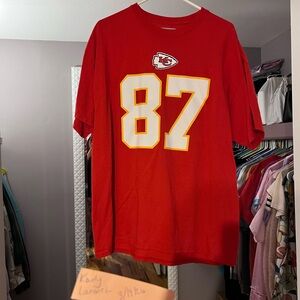 NFL Red Kansas City Chiefs #87 Football Tee Kelce